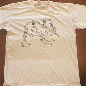 Skeleton Ring around the Rosie Print one side